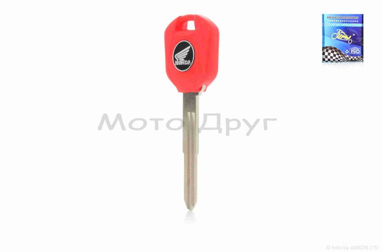Ключ замка зажигания (заготовка)  Honda  красный  “LIPAI”