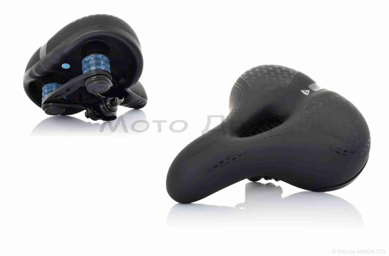 Сідло велосипеда (широка пластмасова основа з вентиляцією, чорне) #ZD-018