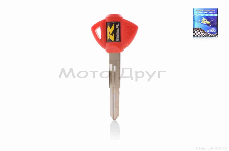 Ключ замка зажигания (заготовка)  Suzuki R GSX  красный  “LIPAI”