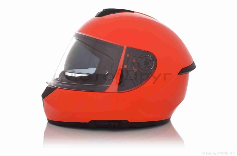 Шлем интеграл  “VLAND”  #M63  оранжевый, очки, L