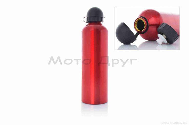 Пляшка для води вело  1000ml, алюмінієва, червона