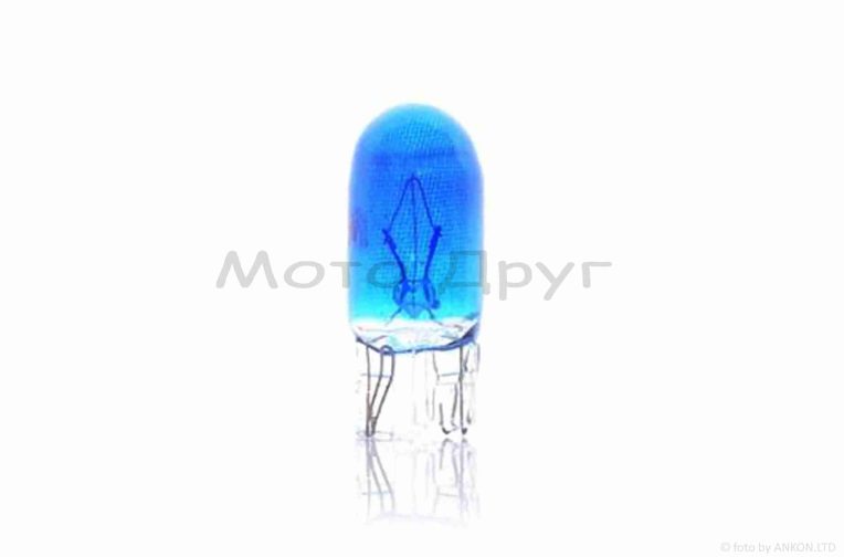 Лампа поворотів безцокольна T10 12V 3W синя “LIPAI”