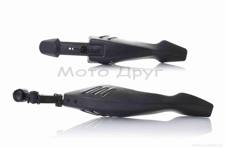 Крила бризковики вело пластмас (чорні, зябра) #DNB-007