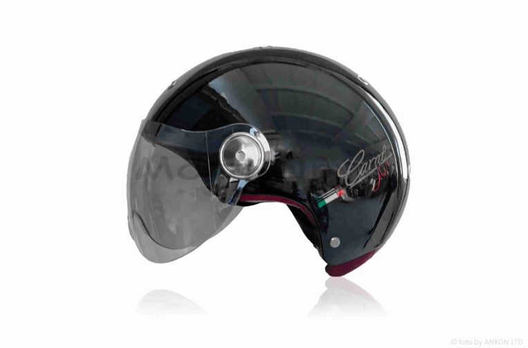 Шлем открытый  “IBK”  (#033  черный,  очки, XL)