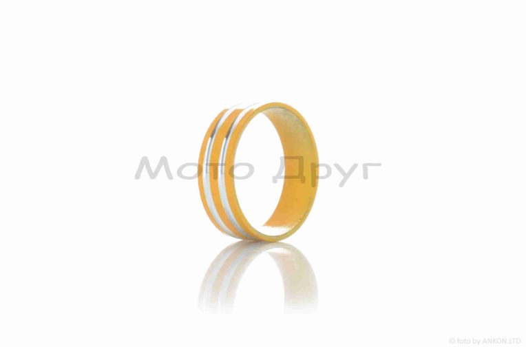 Шайба посадочная рулевой колонки (кольцо) вело  алюминиевая, h10, d29  (желтая)  #QC-002