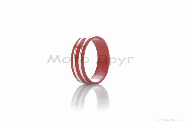 Шайба посадочная рулевой колонки (кольцо) вело  алюминиевая, h10, d29  (красная)  #QC-002