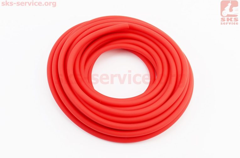 Шланг топливный 5×7мм – 10метр., красный “силикон”