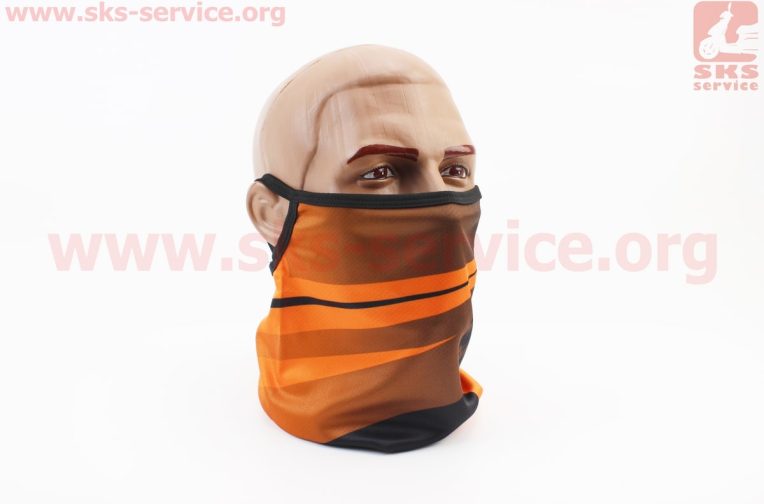 Маска обличчя пилозахисна “KTM”, з помаранчевим малюнком, GE-108