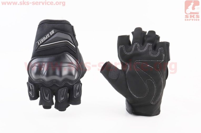 Перчатки мотоциклетні без пальців M-Чорні, тип 2