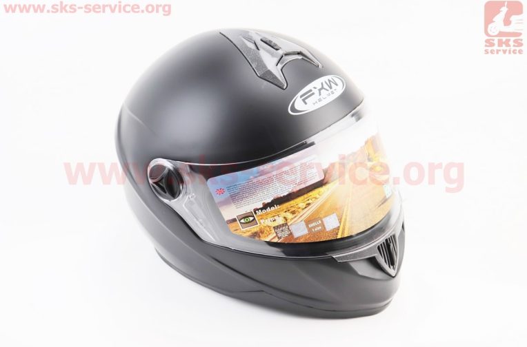 Шлем интеграл, закрытый HF-122 L, ЧЁРНЫЙ матовый (возможен не работающий воздухозаборник на бороде)