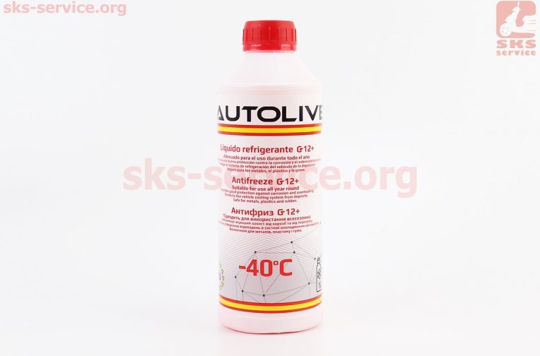 Рідина охолоджуюча -40°C “АНТИФРИЗ G12+”, червоний 1L