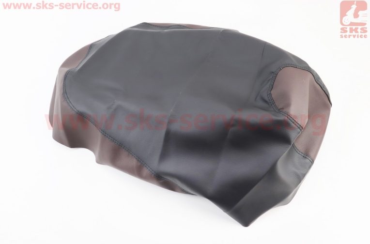 Чехол сиденья Honda DIO AF62 (эластичный, прочный материал) черный/коричневый