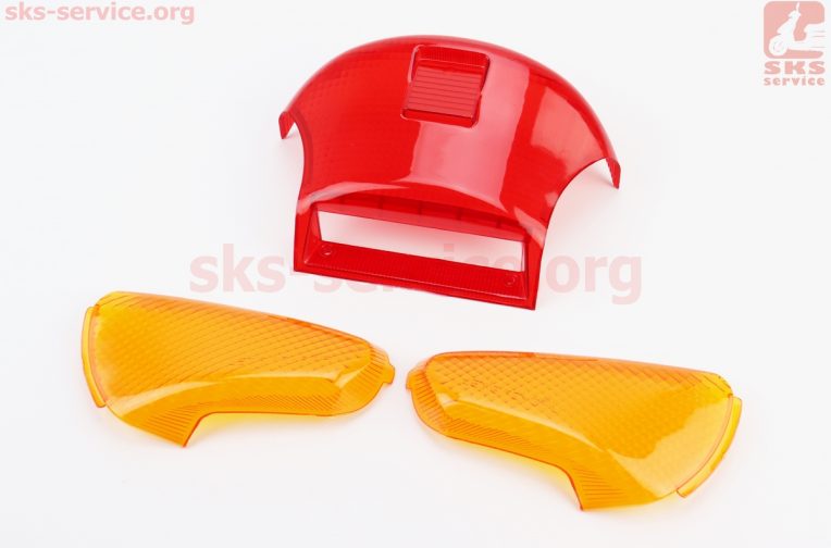 Suzuki LET’S-I/II/III “стекло”- стопа, красное + поворотов, желтые к-кт 3шт