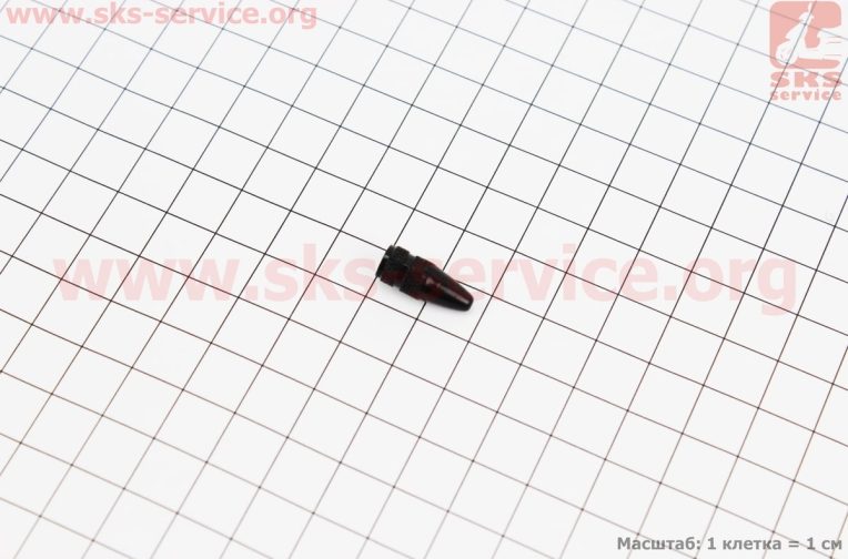 Колпачок ниппеля (Presta), алюминиевый, чёрный FV-01