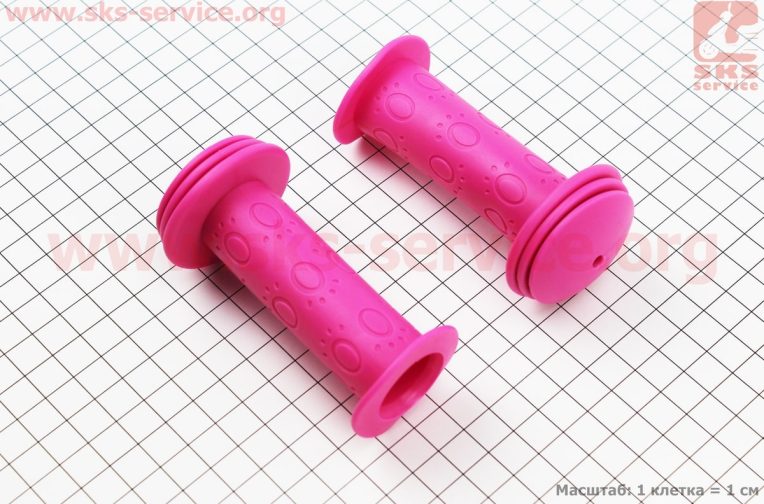 Ручки керма CHILD 95мм, рожеві PVC-138A