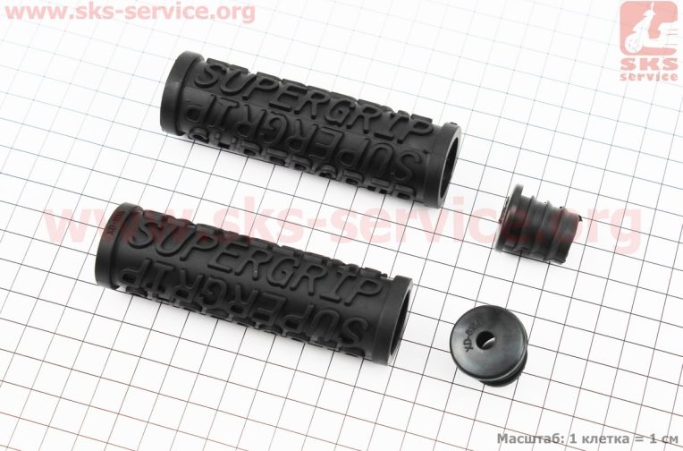 Ручки руля 100мм, чёрные PVC-111B