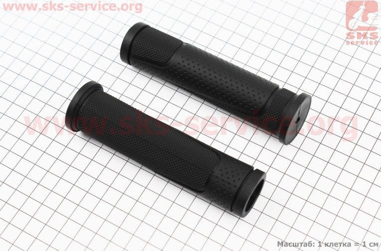 Ручки руля 125мм, чёрные PVC-181A