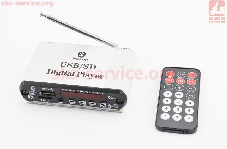 АУДИО-блок с антеной (Bluetooth, МРЗ-USB/SD, FM-радио, пультДУ), тип 2