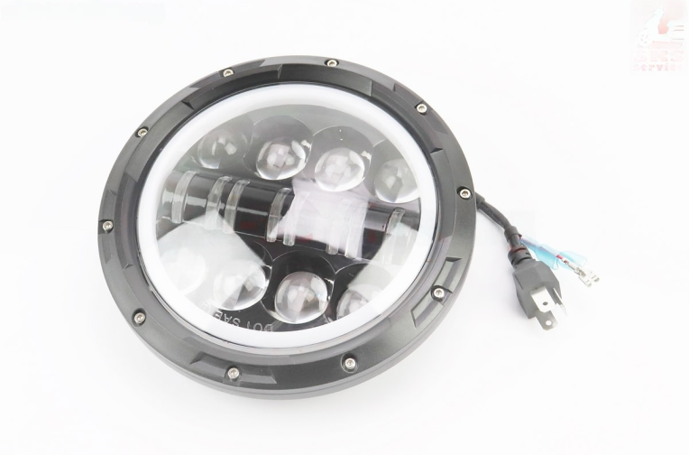 Фари круглої передня частина з обідком “ангельське око” універсальна 16-LED, d-180mm, МОТО TUNING