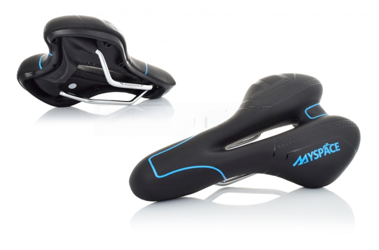 Седло вело (спортивное с вентиляцией, черно-синее)  #ZD-007  “MYSPACE”
