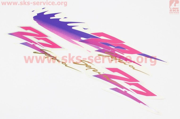 Наклейки на планшеті “ZZ Sepia” фіолетові набір 3шт 36х7, 0654