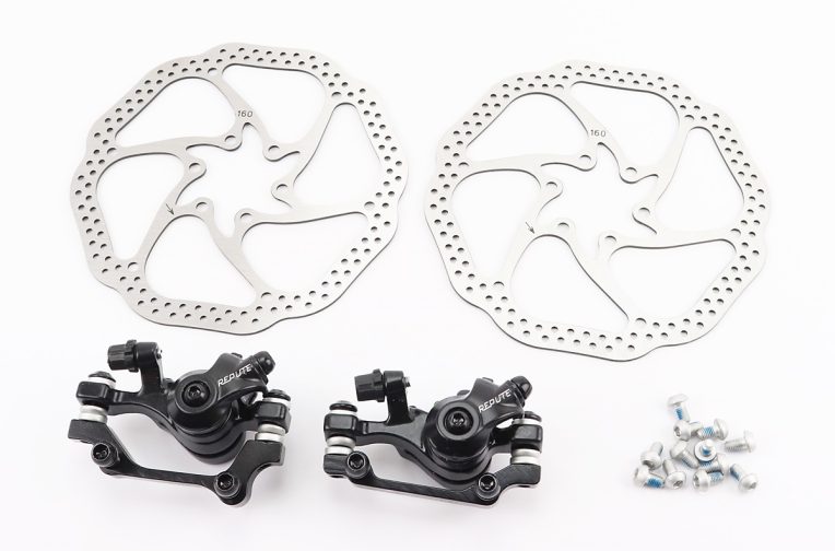 Гальмо дискове переднє (диск 160мм) + заднє (диск 160мм) на велосипед