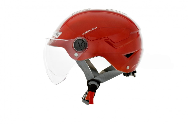 Шлем каска  “DAVID”  (#D316, красный, регулятор размера S/M, АБС-пластик)