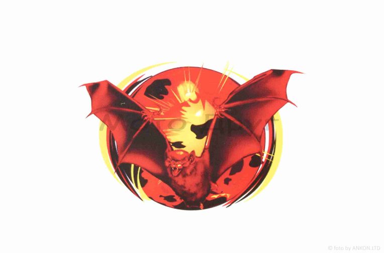 Наклейка  Bat  (50-70mm, красная)