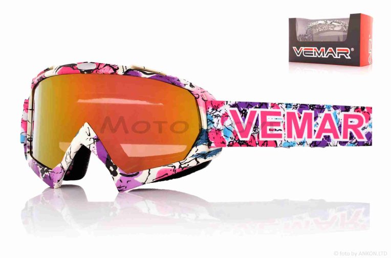 Кросові окуляри “VEMAR” #MJ-16/P1251/FLOWERS, візор хамелеон