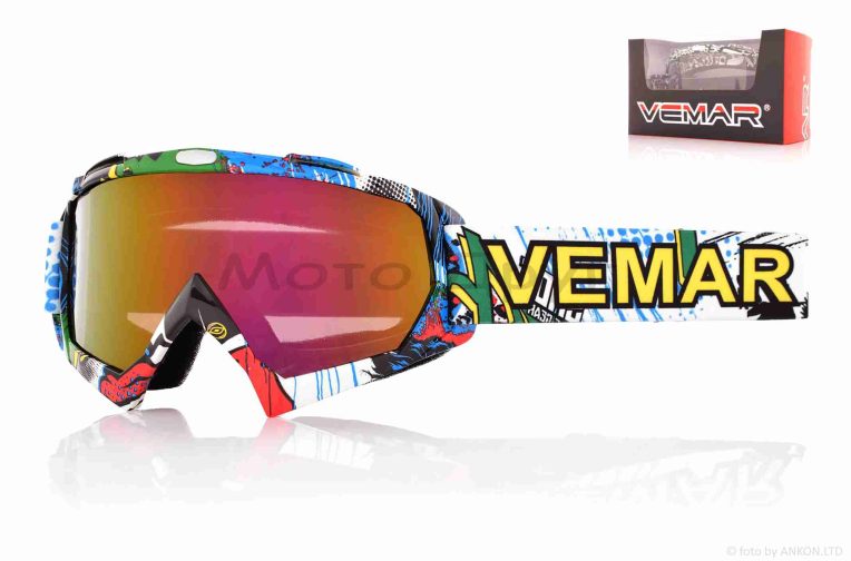 Кросові окуляри “VEMAR” #MJ-16/QL037/GRAFFITI, візор хамелеон