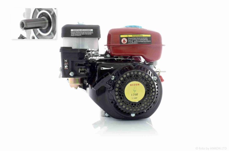 Двигун м/б 170F (бензиновий 7 л.с., D-20mm, під шпонку)  “GX220”  червоний