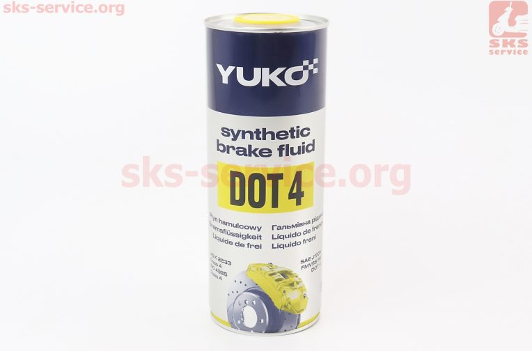 Гальмівна рідина синтетична “DOT-4”, 910g Metal