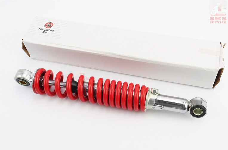 Амортизатор задний GY6/Honda – 280мм*d44мм (втулка 10мм / втулка 10мм) регулир., красный