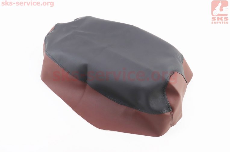Чехол сиденья Honda DIO AF18 (эластичный, прочный материал) черный/коричневый