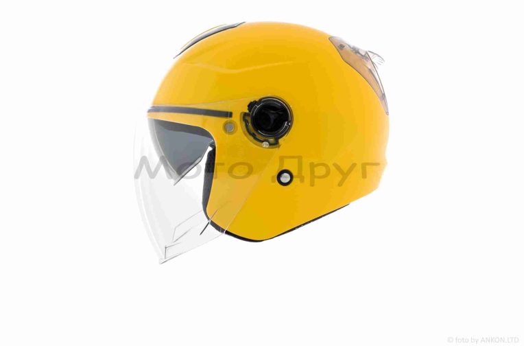 Шлем открытый  “DAVID”  (#D020, желтый, M, очки, ABS)