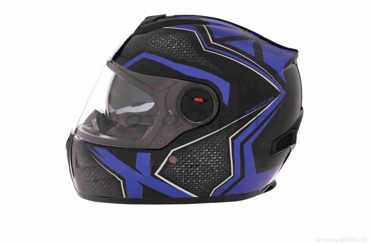 Шлем интеграл  “VLAND”  #M61-X  черно-синий, M