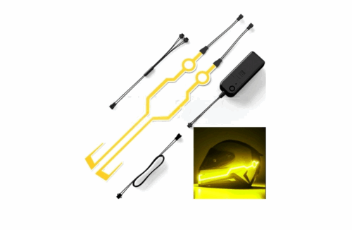 Подсветка шлема LED  желтая
