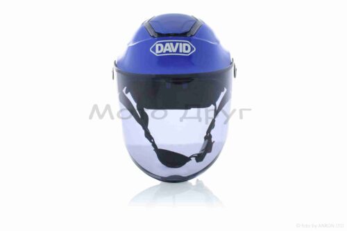 Шолом відкритий  "DAVID"  (#S307, синій глянсовий, регулятор розміру, ABS) - Зображення 2