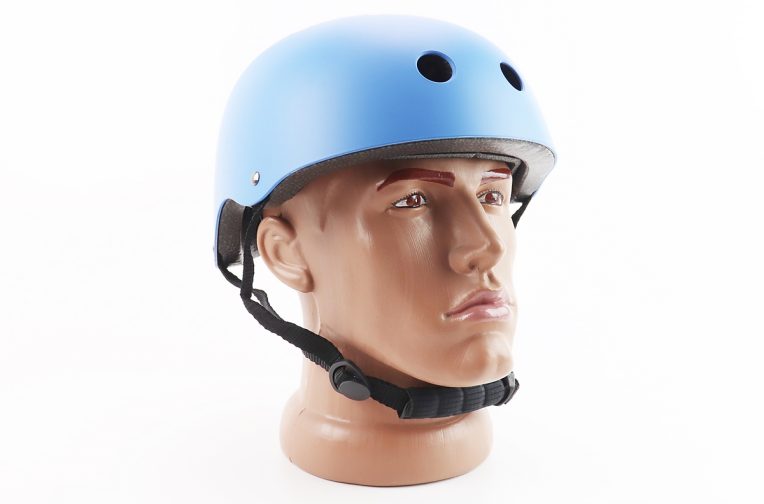 Шлем велосипедный подростковый BMX M (54-57см), 11 вент. отверстий, голубой