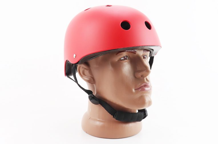 Шлем велосипедный подростковый BMX M (54-57см), 11 вент. отверстий, красный