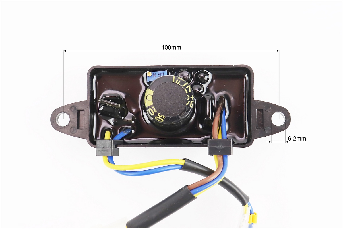 Реле напряжения AVR однофазное 2-3,5кВт (корпус - прямоугольник, пластик, контакты - 2 "мама" + 4 "папа", 250V, 220µF) — изображение 2