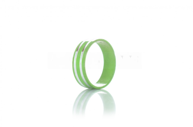 Шайба посадочная рулевой колонки (кольцо) вело  алюминиевая, h10, d29  (зеленая)  #QC-002