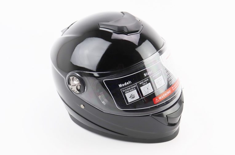 Шлем интеграл, закрытый BLD-М65 L (59-60см), ЧЁРНЫЙ глянец