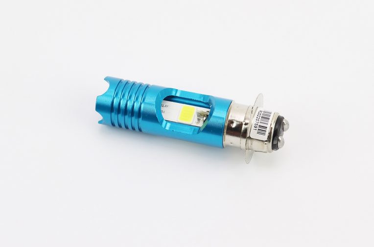 Лампа фары диодная P15D-25-1 – LED-2+1 синяя подсветка (синяя)