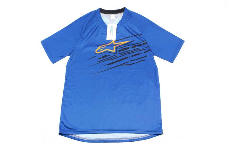 Футболка (Джерси) мужская M-(Polyester 100%), короткие рукава, свободный крой, сине-чёрная, НЕ оригинал