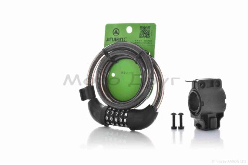 Трос противоугонный  L1150, d11, кодовый замок, крепление на раму  #SUO-002