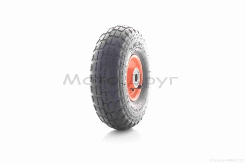 Колесо для тачки у зборі  4,10/3.50-4  (пневматичне, підшипник 6204 Ø20)