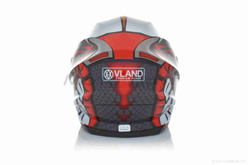 Шолом інтеграл  "VLAND"  #M62-Dino  червоний, L - Зображення 4