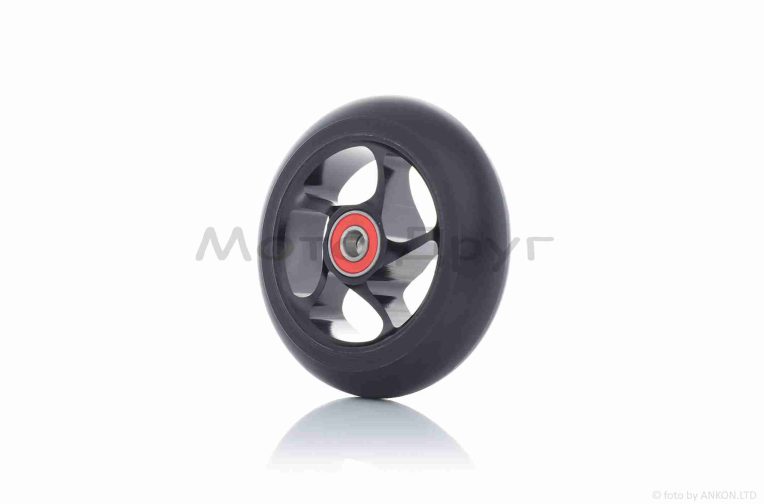 Колесо на самокат із підшипником 608-2RS, металеве, чорне, D100mm #LZ-001