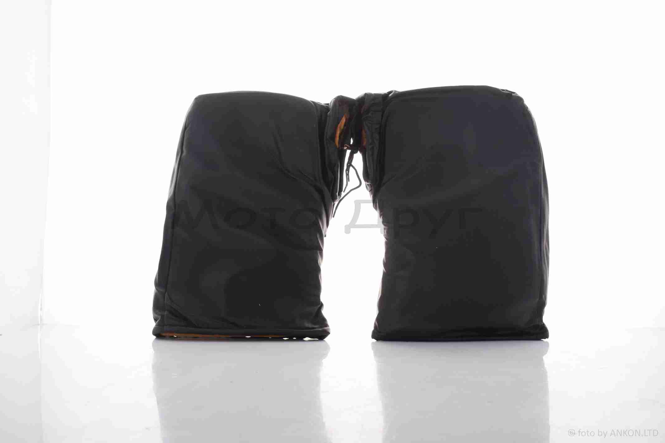 Рукавицы (варежки) на руль зимние бордовая вставка — изображение 2